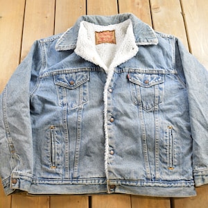 Vintage 1990s Levi&#39;s Sherpa gefütterte Jeansjacke / Vintage Denim / Streetwear / Vintage Levi&#39;s / Herbstjacke / Made In USA / 90er Jahre Jeansjacke /