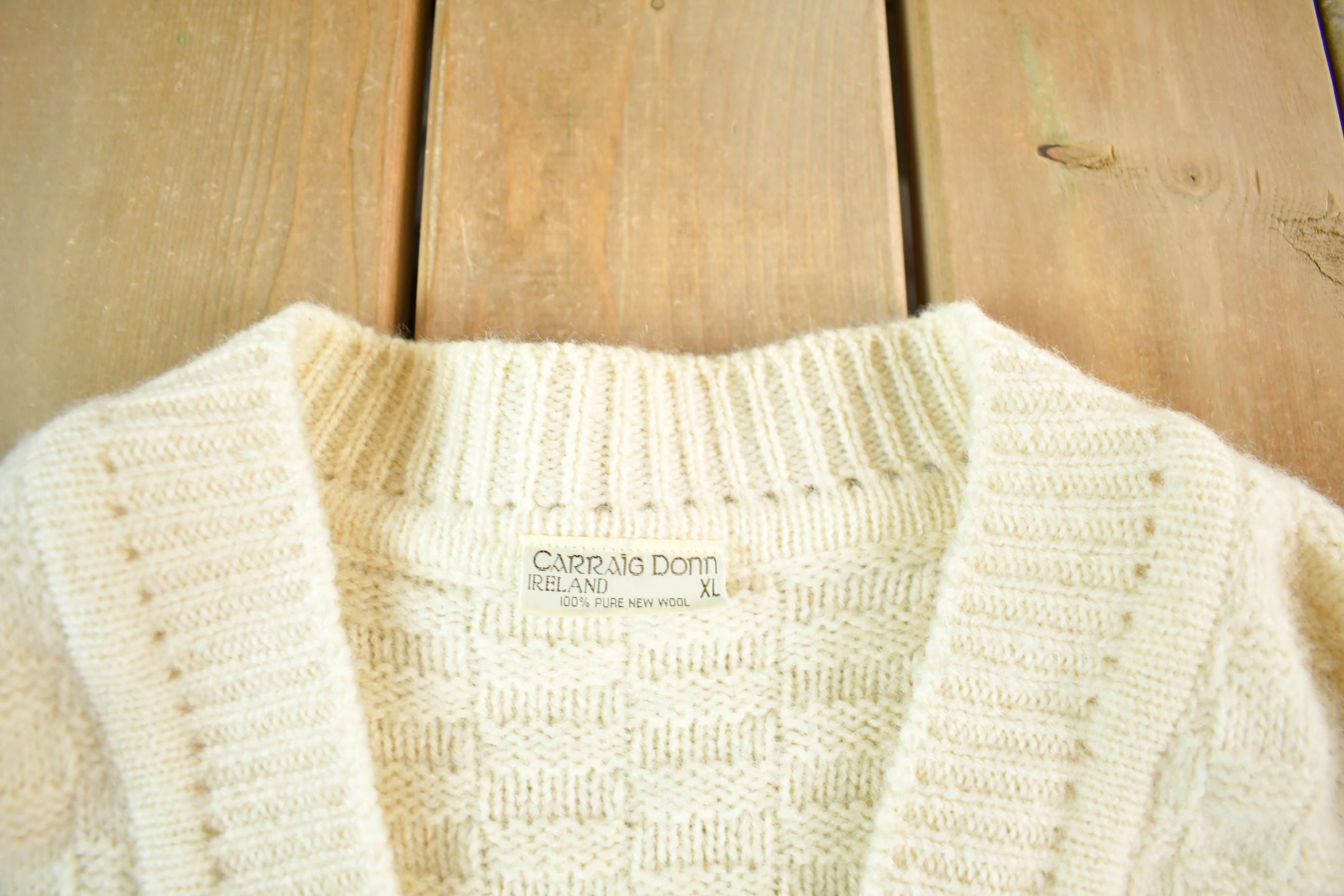 70〜80s MADE IN IRELAND Carraig Donn ARAN Donn Carraig Vintage 