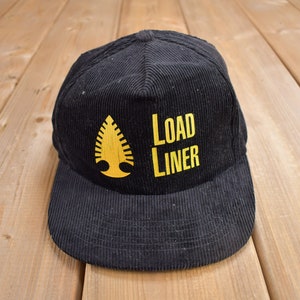 Vintage 1990s Load Liner Corduroy Snap Back Hat / OSFA / 90s Hat / Vintage Snap Back / Souvenir Cap / Cord Snapback