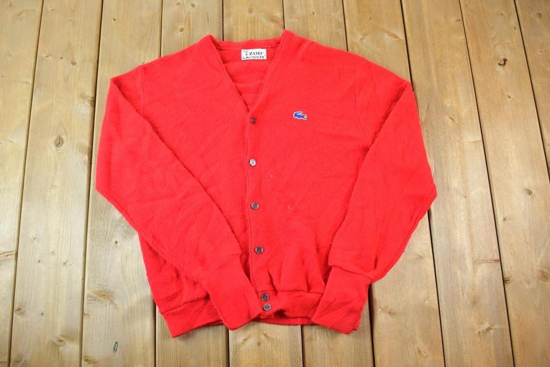 Vintage 1980s Izod Lacoste Knit Mini Rare Blue Crocodile Perfect