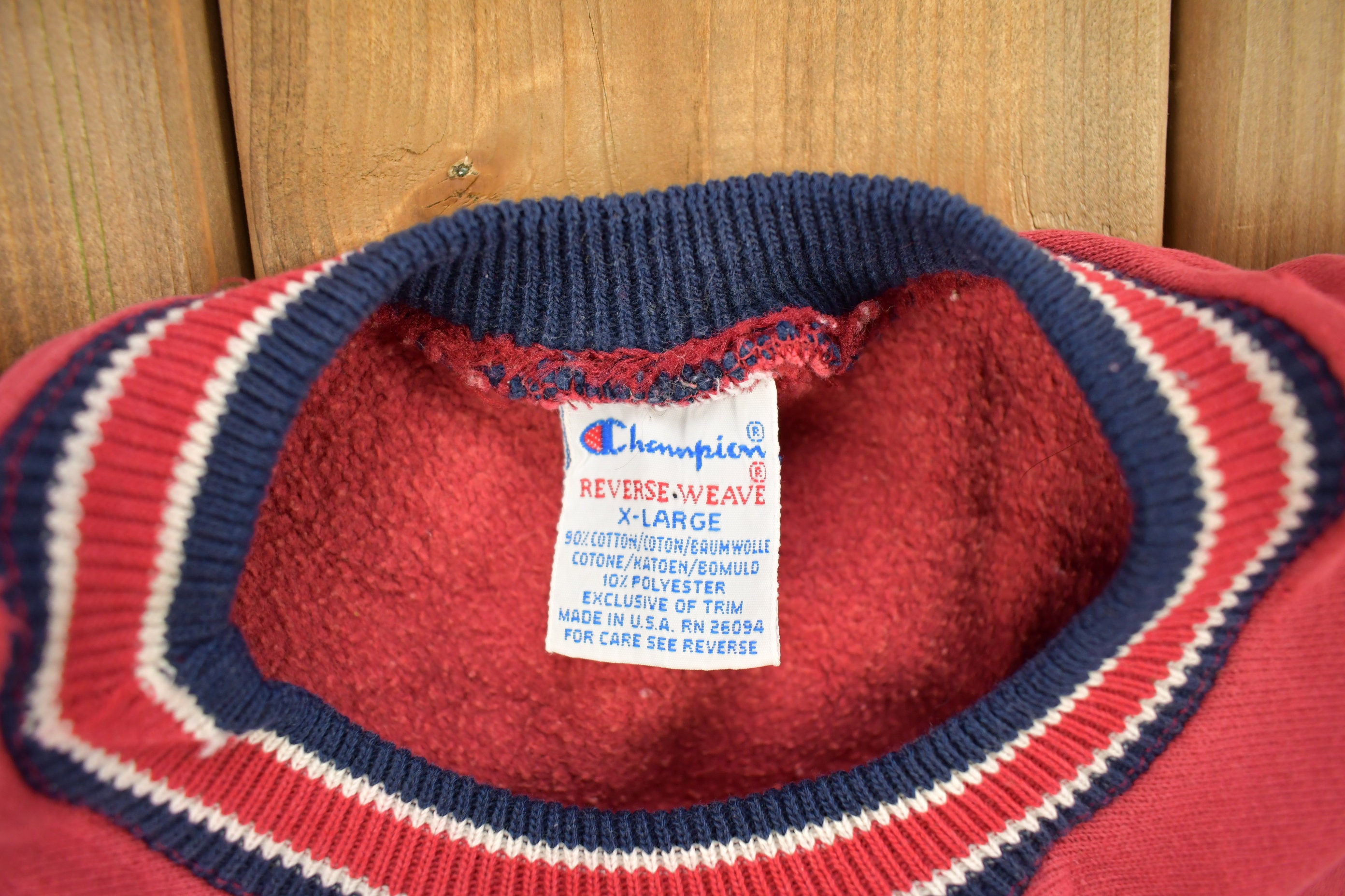 Vintage 1990s Champion Reverse Weave Embroidered Logo Crewneck