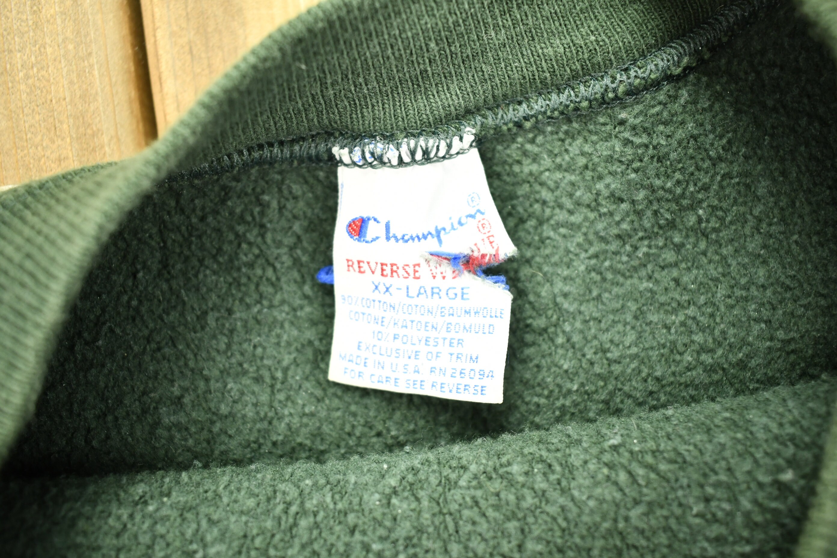 Vintage 1990s Forest Green Champion Reverse Weave Crewneck