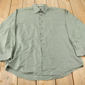 Vintage 1990s Eccolo Blank Button Up Shirt Size Large