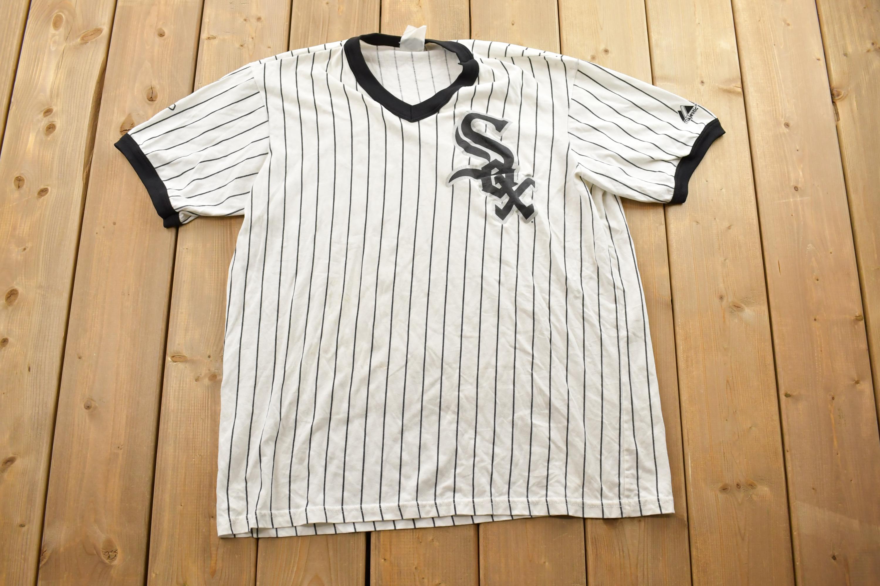 ウェア 90s vintage white Sox size:XL Vintage 90s Starter Chicago White Sox Jersey Pinstripe