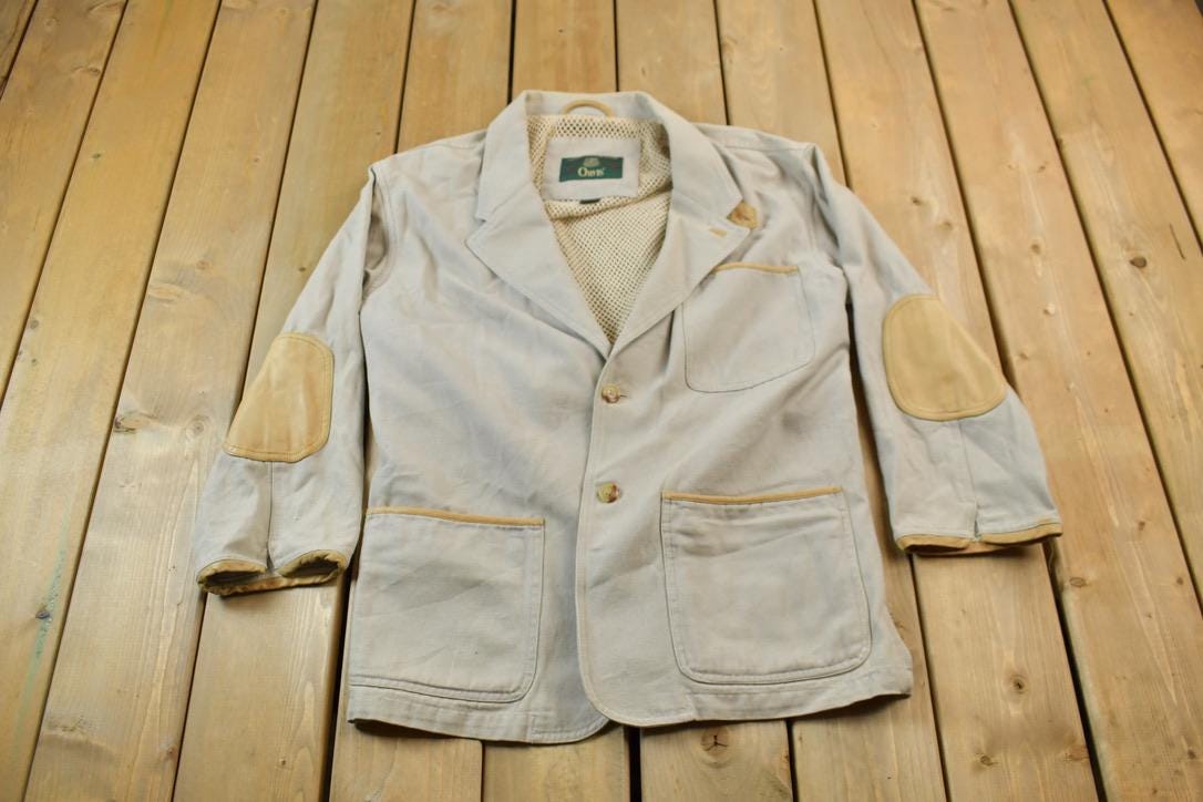 Vintage 1980er Jahre Orvis Blazer Jacke / Arbeitskleidung / Streetwear / Anglerblazer / Jagdjacke / Jagen / Netz gefütterte Jacke
