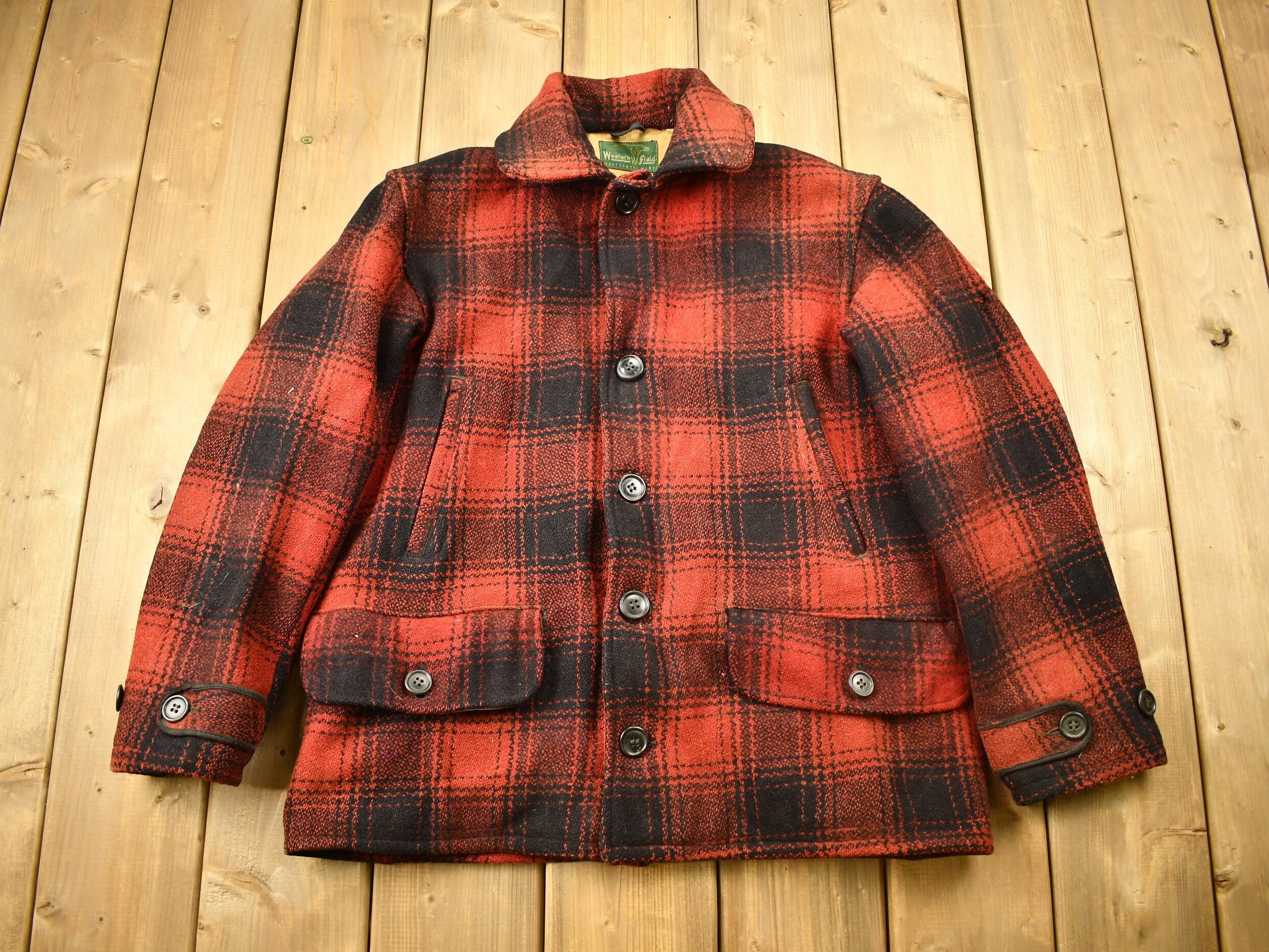 Vintage 1950s Western Field Montgomery Ward Buffalo Plaid Vintage 1950s Western Field Montgomery Ward Buffalo Plaid