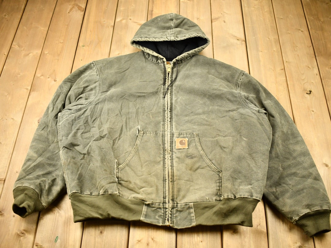 Vintage 1990s Carhartt Hooded Work Jacket / Workwear / - Etsy