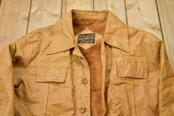 Vintage 1980s Sears Leather Jacket / Fall Outerwe… - image 3