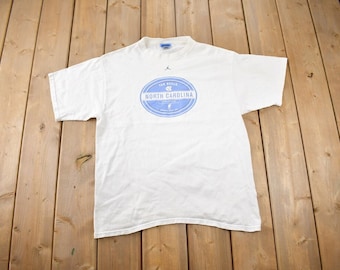 Vintage 2000s University Of North Carolina Tar Heels Collegiate T-Shirt / NCAA Tee / Americana / Sportswear / Jordan Brand