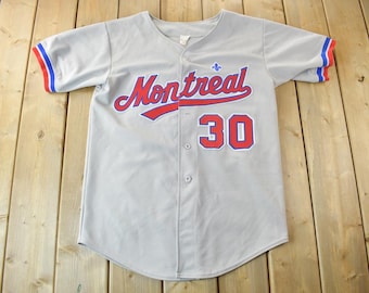 Vintage 1990s Hammond Montreal Expos MLB Baseball Jersey / 90s Jersey / Sportswear / Fan Gear / Made In USA / Embroidered