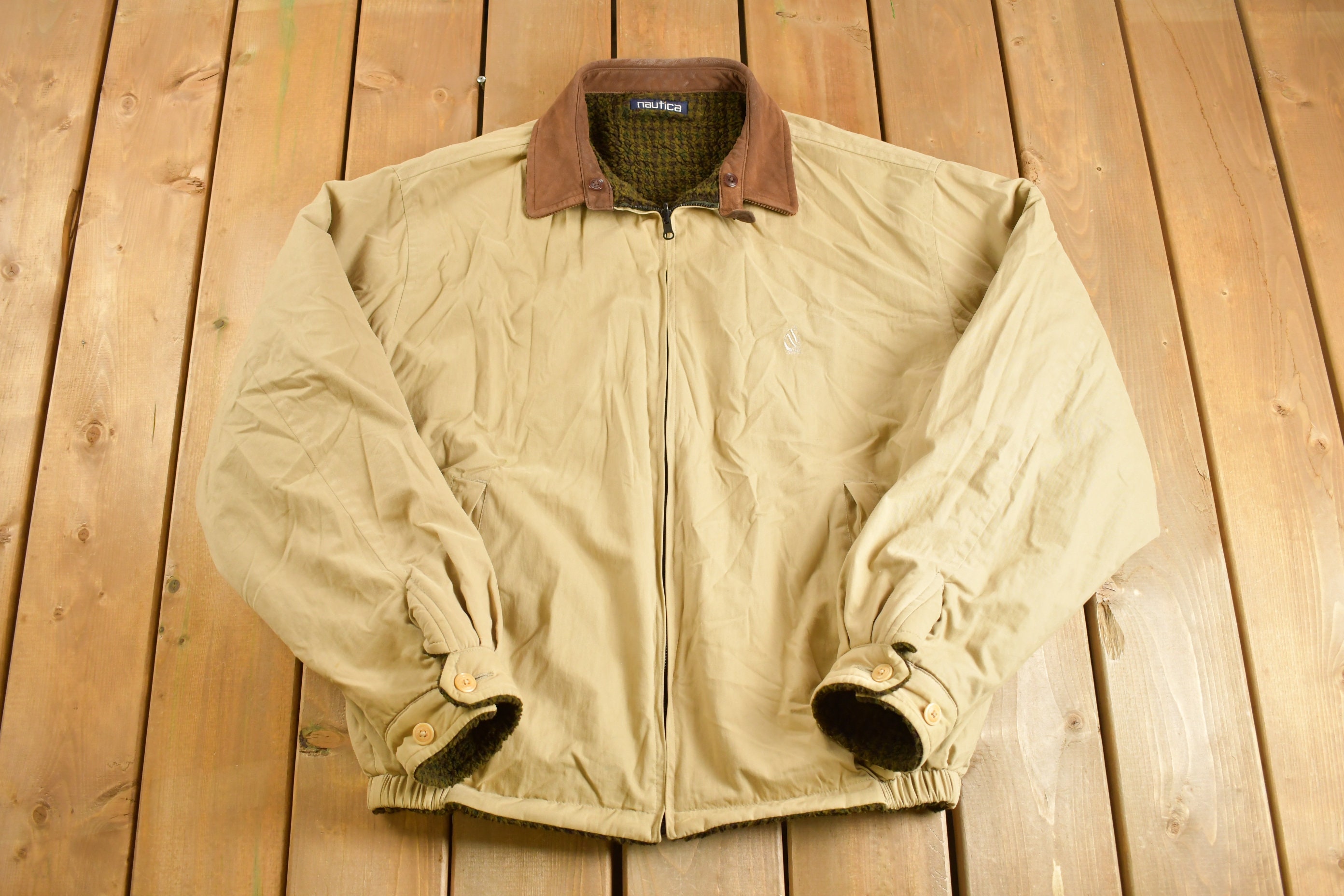 Vintage 1990s Nautica Reversible Harrington Jacket / 90s - Etsy