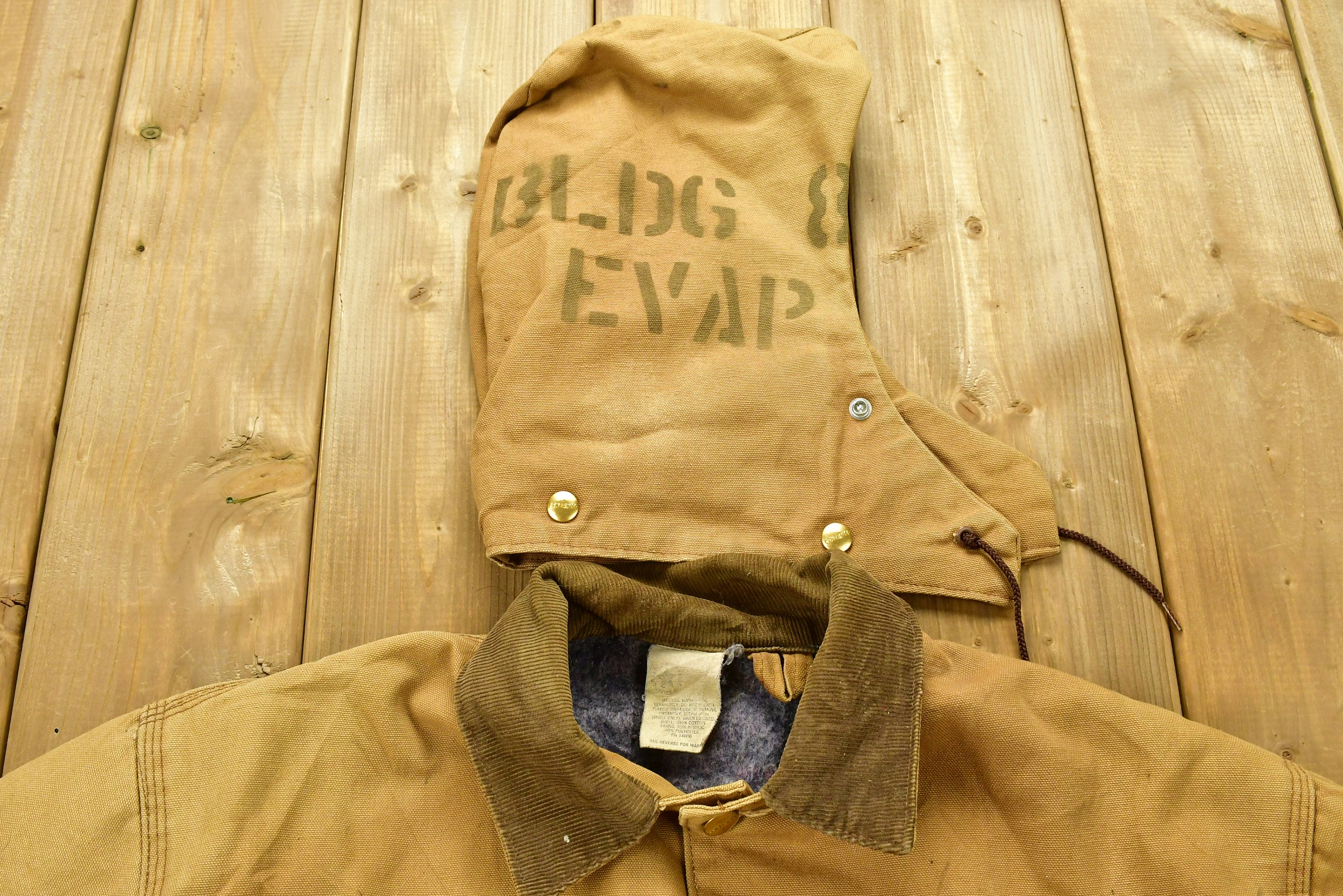 Vintage Carhartt Chore Coat Blanket Lined 1980s With Hood Vintage Carhartt Chore Coat Blanket Lined 1980s With Hood