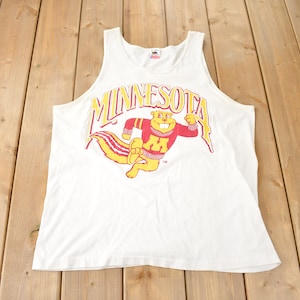 Vintage 1990s University Of Minnesota Gophers Collegiate Graphic Tank Top Made In USA