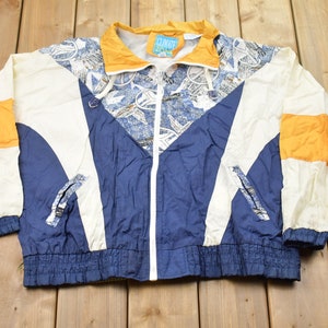 Vintage 1990s Climate Zone Windbreaker Jacket / Steering Wheel / City / Athletic Spring Summer Sportswear / Streetwear / Athleisure