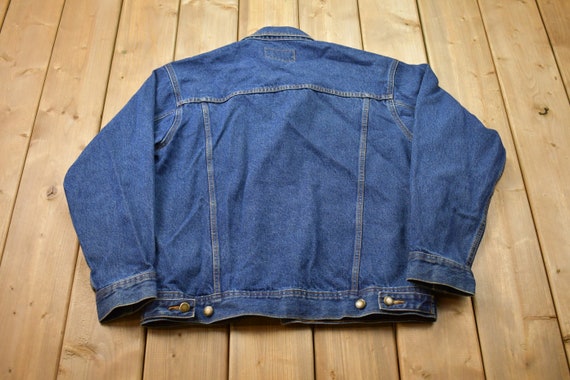 Vintage 1990s Wrangler Rugged Wear Denim Jean Jac… - image 2