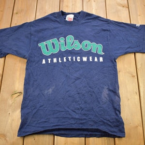 Vintage 1990s Wilson Athletic Wear Graphic T Shirt / Vintage T Shirt / Streetwear / Graphic Tee / Made In USA
