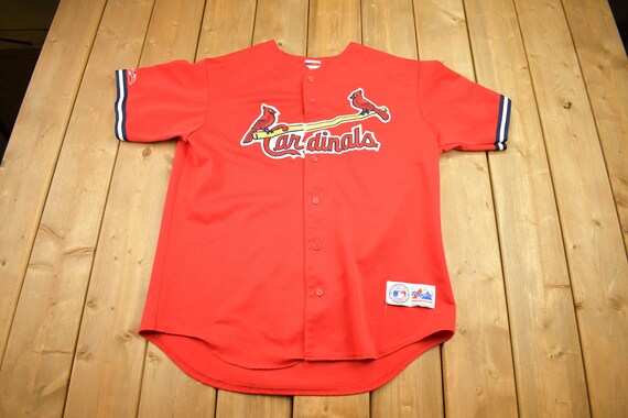 Vintage St Louis Cardinals T Shirt Embroidered Graphic XL Red MLB Baseball  Mens