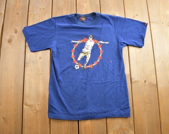 Vintage 1970s Single Stitch Wrangler Soccer T Shirt Made In USA