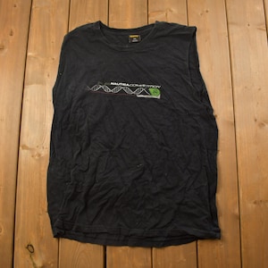 Vintage 1990s Nautica Graphic Tank Top / Vintage Tank Top / Streetwear / Graphic Tank Top / Surfing / Beachwear /Made In USA/Vintage Nautica