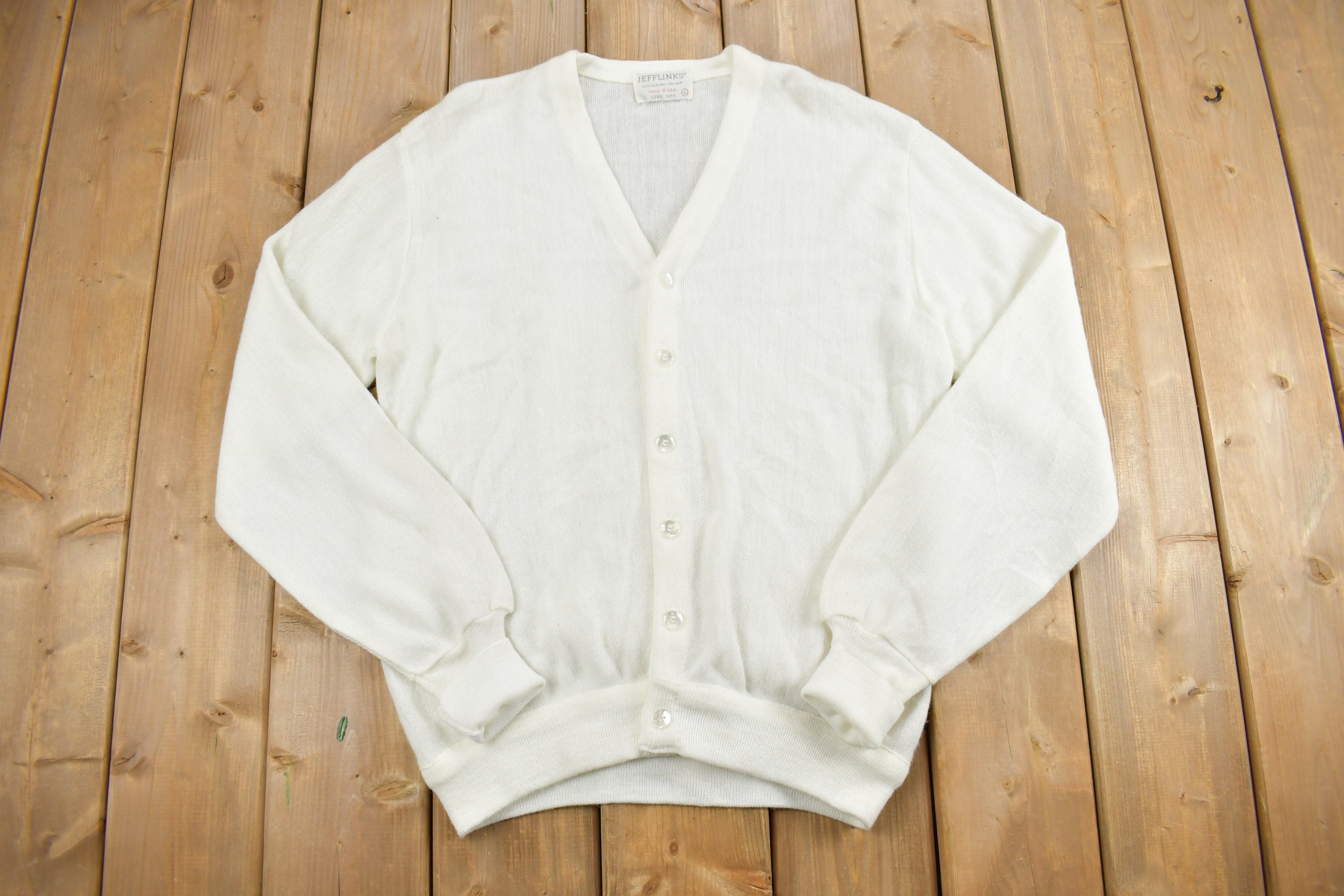 Vintage 1980s Jefflinks Knit Cardigan Sweater / Vintage - Etsy