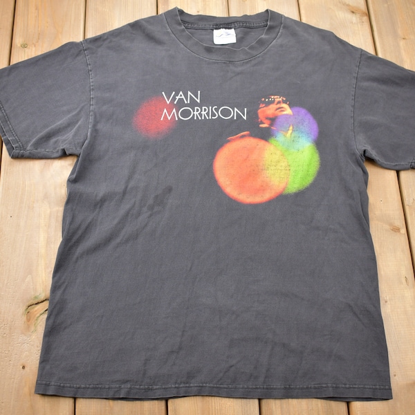 Vintage 1990s Van Morrison Back on Tour T-shirt / Band Tee / Port and Company / Music Promo / Premium Vintage