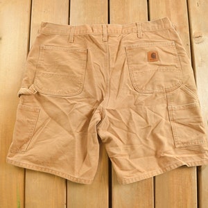 Vintage 1990s Carhartt Brown Shorts Size 38 x 8 / 90s / Vtg / Shorts / Workwear / Carpenter/ Jorts
