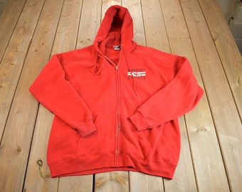 Vintage 1995 Kansas City Chiefs Zip Up Football Hoodie NFL Made In USA