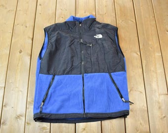 Vintage 1990s The North Face Womens Fleece Sweater Vest / Outdoorsman / 90s Sweater / Streetwear / Hiking / Fleece Zip up