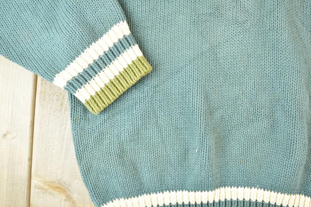 トップス 1990s old gap V neck cotton knit Vintage 90s Gap Mens Size XL Faded Blank Cotton Knit V-Neck