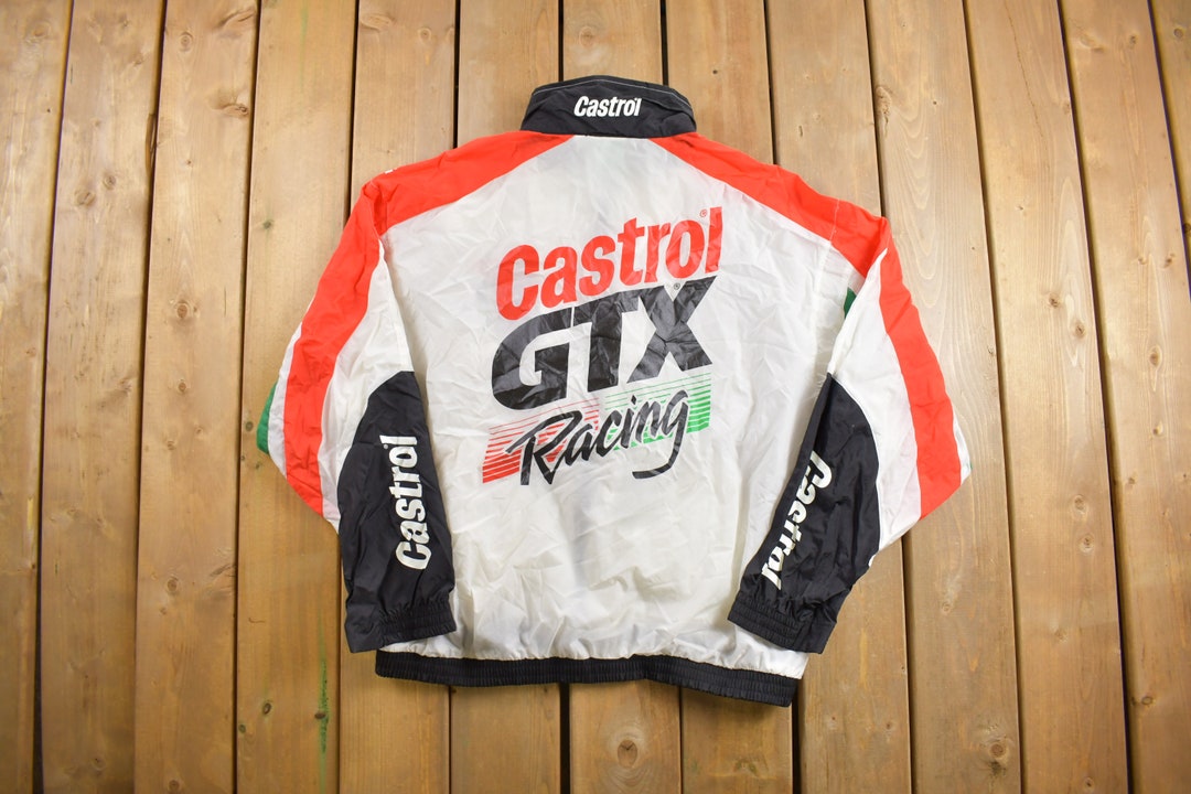90s castrol gtx racing 企業 スウェット 白 ホワイト