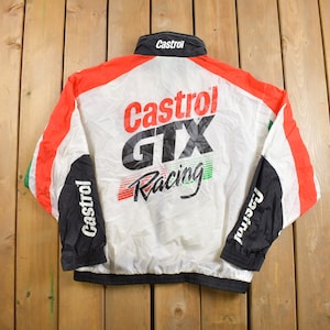 Vintage 1990s Castrol GTX Racing Windbreaker Jacket / Light Jacket