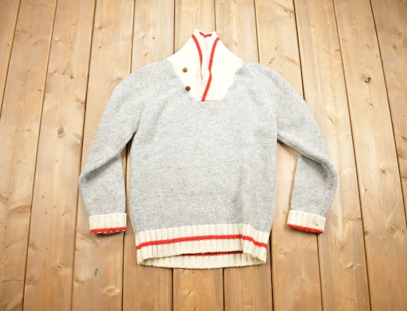 Vintage 1990s Polo Ralph Wool Shawl Collar Knitted Sweater 