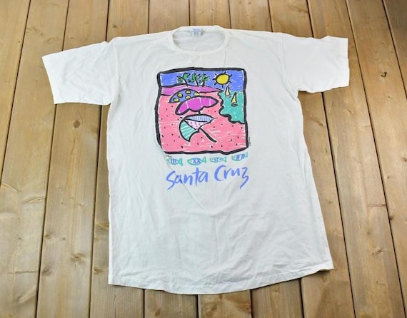 Vintage 1990s Santa Cruz Souvenir Tropical Threads T-shirt