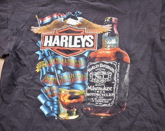 Vintage 1982 Harley Davidson Jack Daniels Graphic T-shirt