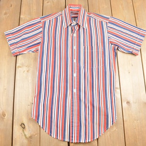 Camisa a rayas vintage de los años 70 / Camisa abotonada de los años 70 / Camisa básica de los años 70 / Oxford / Formal / Años 70 / Años 80