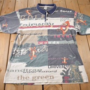 ヴィンテージ 1990年代 ティガー オールオーバープリント ポロTシャツ / 90年代 グラフィックTシャツ / ヴィンテージ ディズニーストア / ゴルフ / プロコレクション