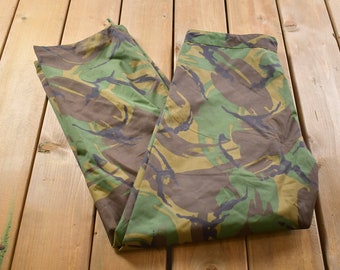 Vintage 1990s  Army Woodland Camouflage Waterproof Pants Size 36 x 29  / Streetwear / Army Pants / Military Pant's / True Vintage