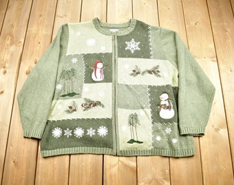 Zip Xmas Sweater - Etsy