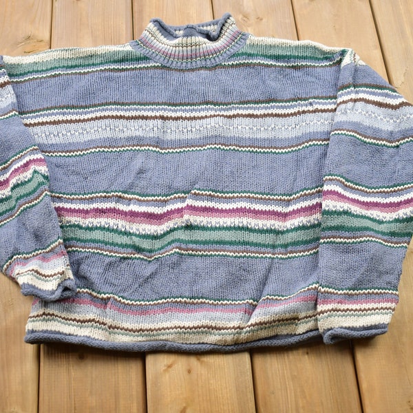 Vintage Striped Fitted Turtleneck (S/M)