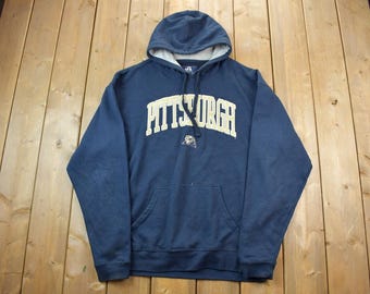 Vintage 1990s Pittsburgh Panthers / University Collegiate Hoodie / Embroidered / NCAA Sweatshirt / Sportswear / Americana Hockey / NHL