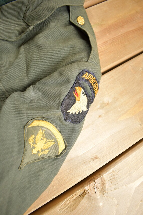 Vintage 1960s US Army Military Uniform Jacket / Butto… Gem