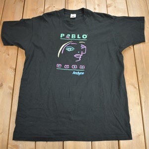 Vintage 1990s Pablo Picasso Andye Art Graphic T Shirt / Vintage T Shirt / Streetwear / Graphic Tee / Single Stitch / Made In Canada