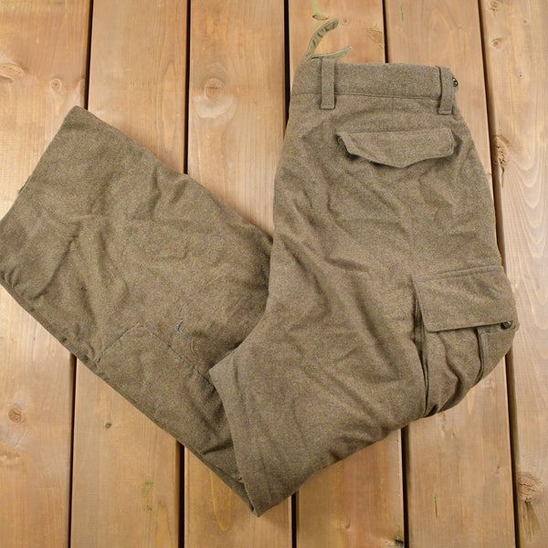 Vintage 1960s Rübezahl Bekleidung Military Wool Cargo Pocket Pants / Streetwear / European Vintage / Military Pants / Vintage Cargos
