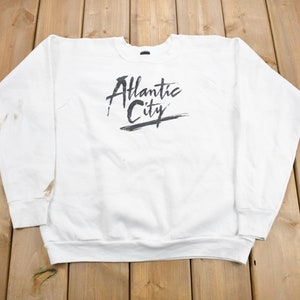 Sudadera vintage de cuello redondo de Atlantic City, Nueva Jersey, años 80 / Sudadera con cuello redondo raglán de los años 80 / Fabricada en EE. UU. / Ropa de calle /