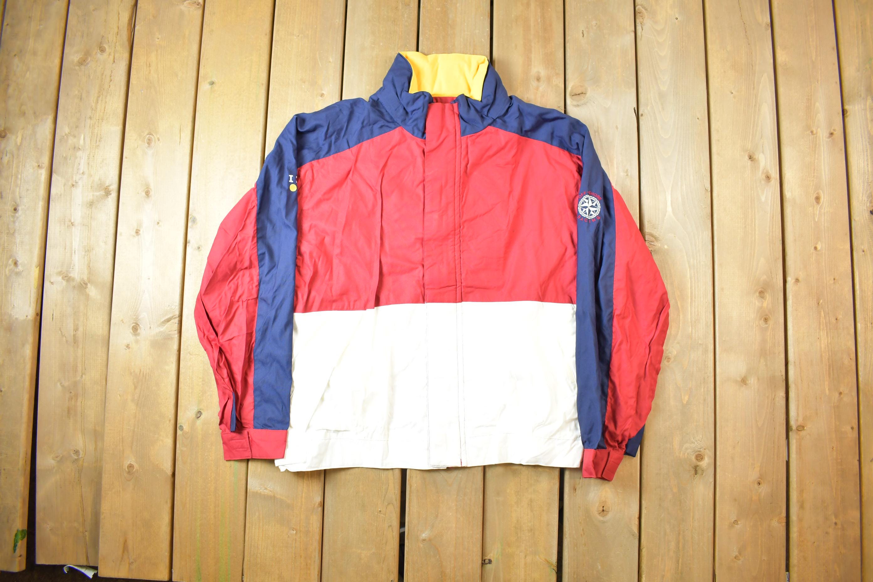 Vintage 1990s Izoid Off Shore Racing Nautical Light Jacket