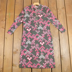 Vintage 1960s Edwige Dress / Made in France / Designer Dress / Abstract Geometric Pattern / True Vintage Dress / Party Dress / Mod Fashion