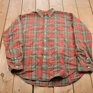 Vintage 1990s Polo Ralph Lauren Plaid Flannel Button Up Shirt / 1990s Button Up / Vintage Flannel / Plaid Shirt / Button Down / 90s Polo