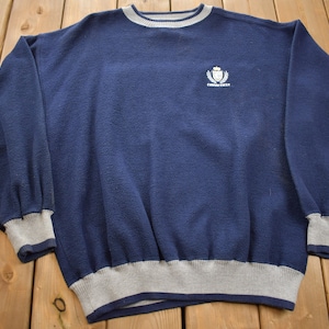Vintage 1990s Connecticut University Collegiate Crewneck / Embroidered / NCAA Sweatshirt / Sportswear / Americana