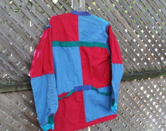 Vintage 1990s Reversible Patchwork Jacket / Color Block
