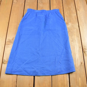 Vintage 1970s Blank Blue Skirt Size 28 Waist / True Vintage / Vintage Skirt / Retro Style / Blue Skirt
